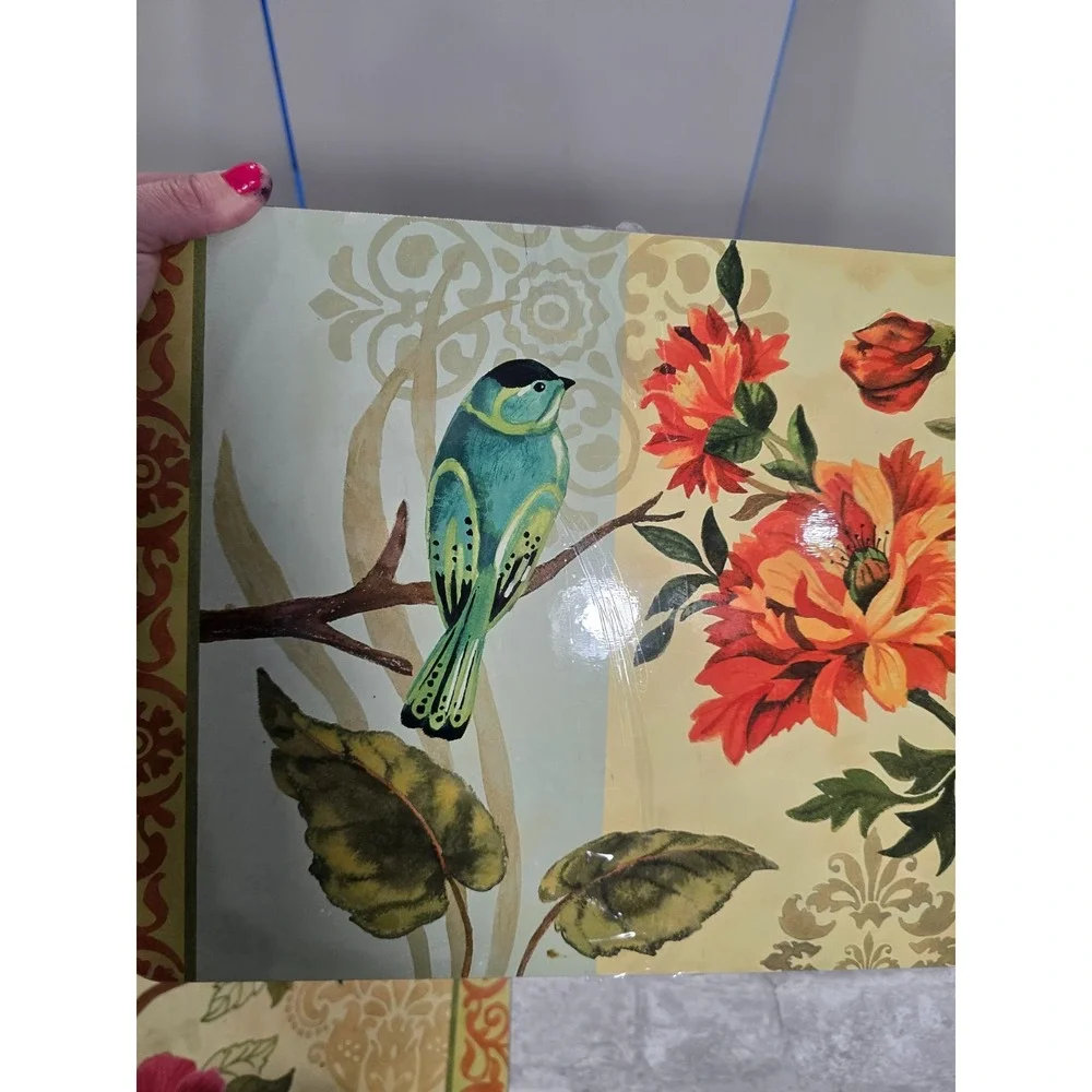 Jason‎ Cork Backed Placemats Set of 4 Colorful Bird Study 11